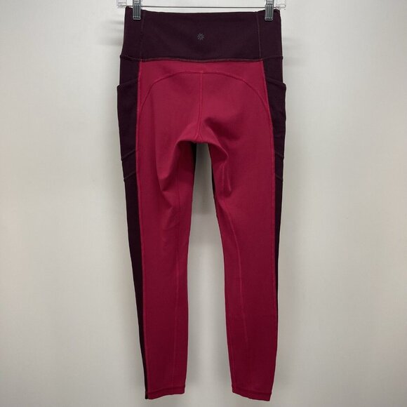 Athleta Leggings Sz XS Women’s All In Structure 7/8 Tight in Auberge Burgundy - Picture 12 of 12
